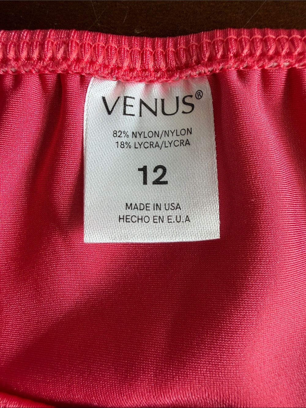 VENUS Bright Salmon Pink Halter Tankini Swimsuit 12 Resort Beach Pool Vacation - Picture 9 of 9